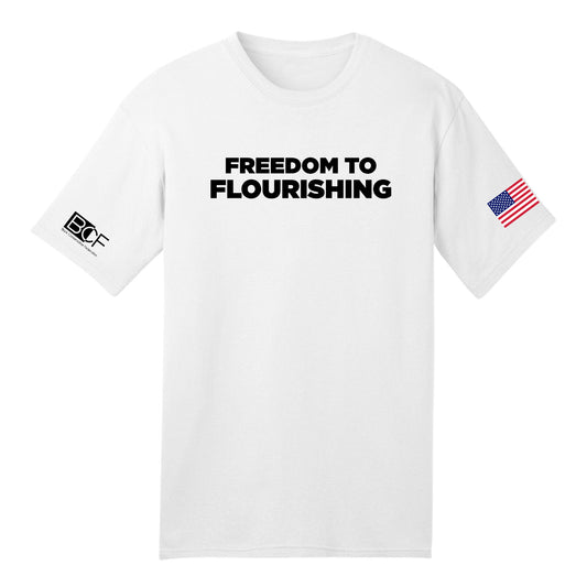 Freedom to Flourishing T-Shirt, White